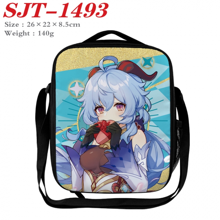 Genshin Impact Anime Lunch Bag Crossbody Bag 26x22x8.5cm 