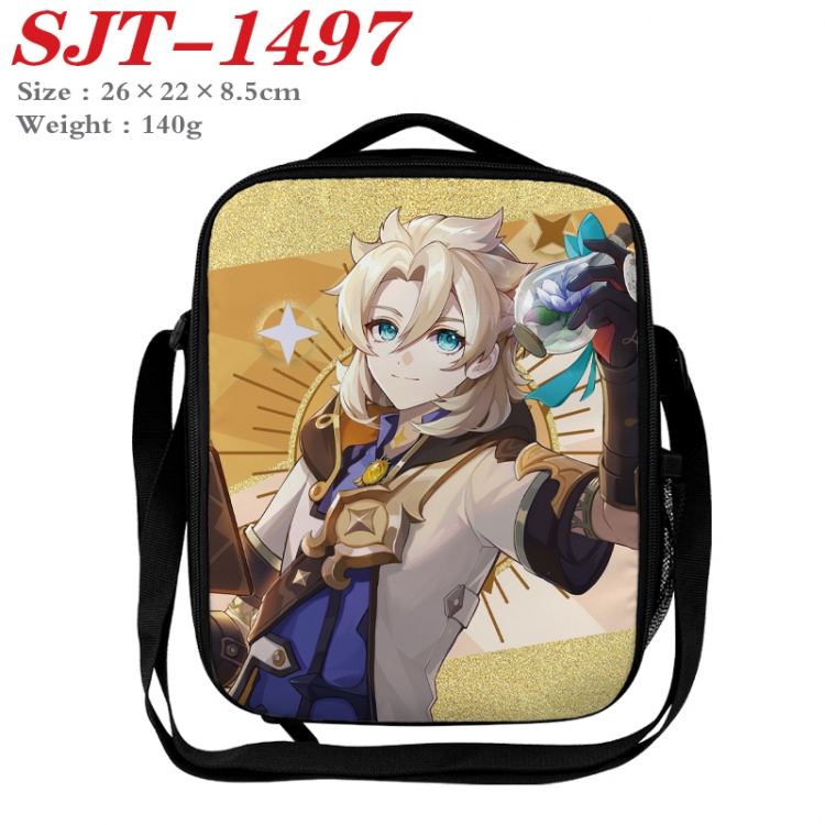 Genshin Impact Anime Lunch Bag Crossbody Bag 26x22x8.5cm 