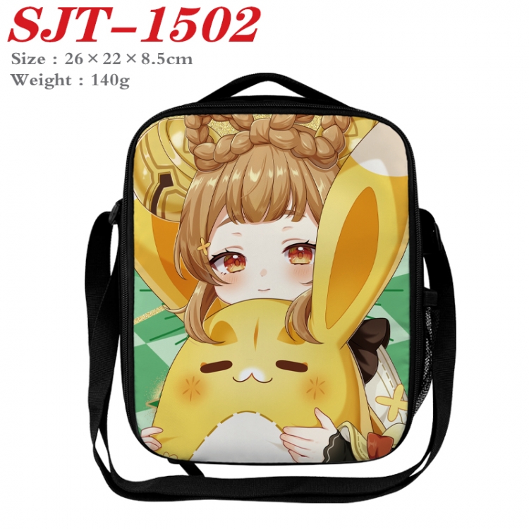 Genshin Impact Anime Lunch Bag Crossbody Bag 26x22x8.5cm 
