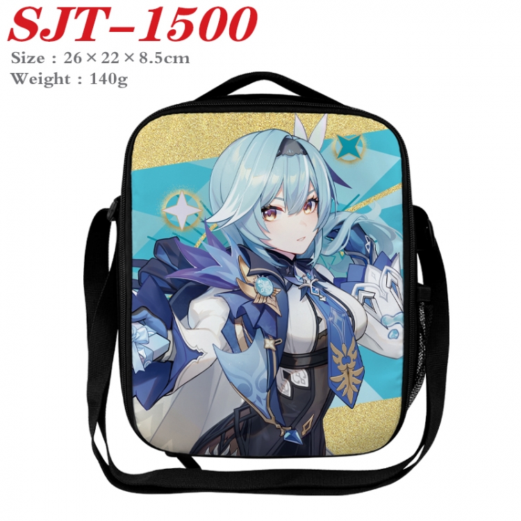 Genshin Impact Anime Lunch Bag Crossbody Bag 26x22x8.5cm 