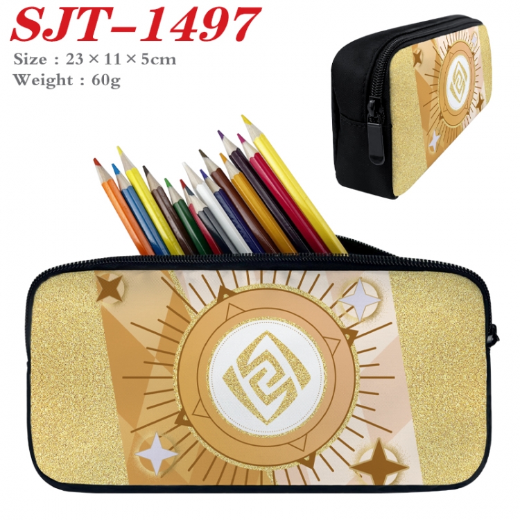 Genshin Impact  Anime nylon student pencil case 23x11x5cm 