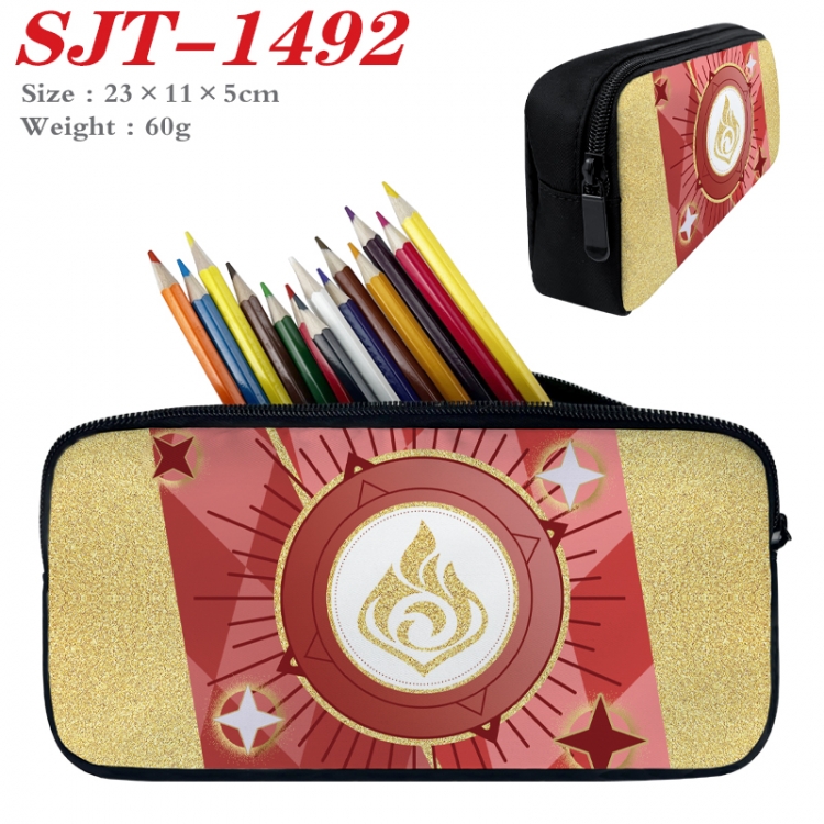 Genshin Impact  Anime nylon student pencil case 23x11x5cm 