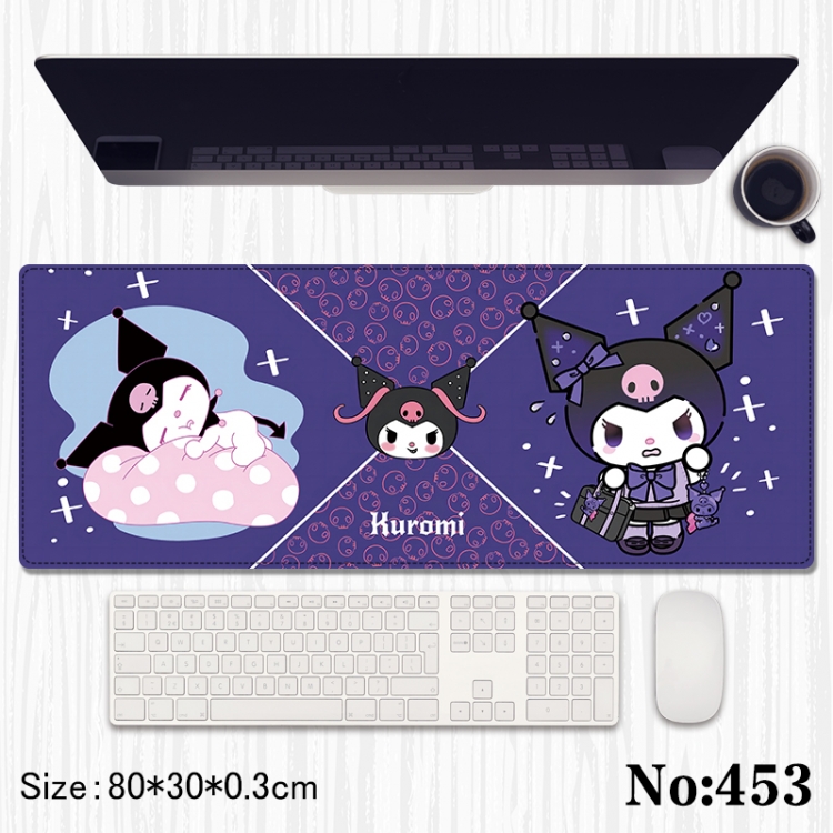 Kuromi Anime peripheral computer mouse pad office desk pad multifunctional pad 80X30X0.3cm