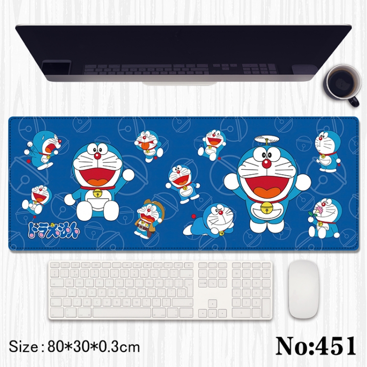 Doraemon Anime peripheral computer mouse pad office desk pad multifunctional pad 80X30X0.3cm