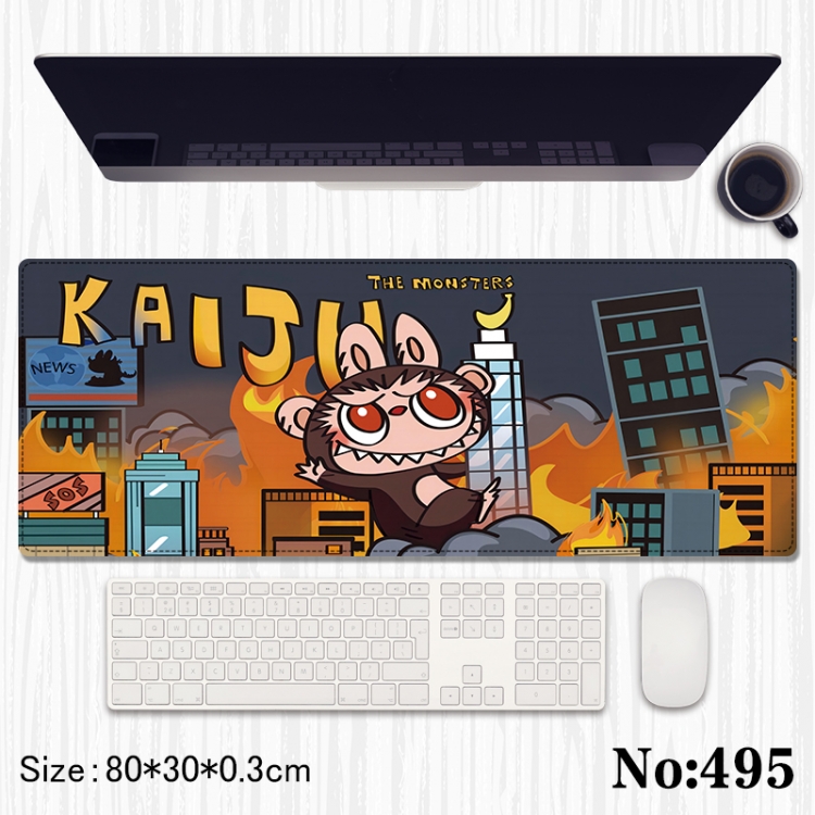 Labubu Anime peripheral computer mouse pad office desk pad multifunctional pad 80X30X0.3cm