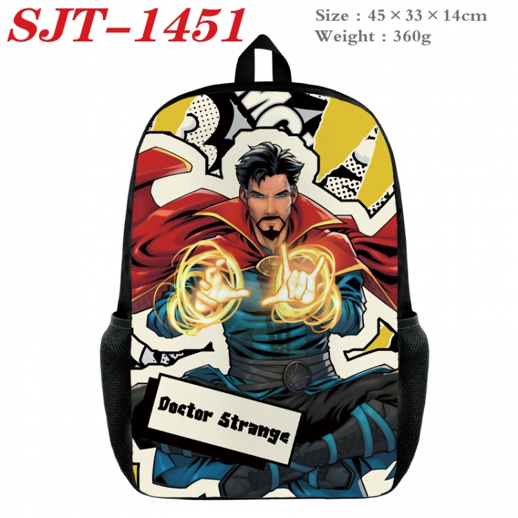Superheroes Anime nylon canvas backpack student backpack 45x33x14cm