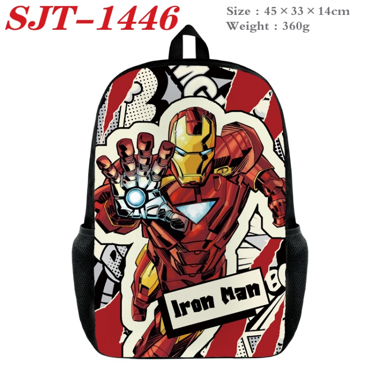Superheroes Anime nylon canvas backpack student backpack 45x33x14cm