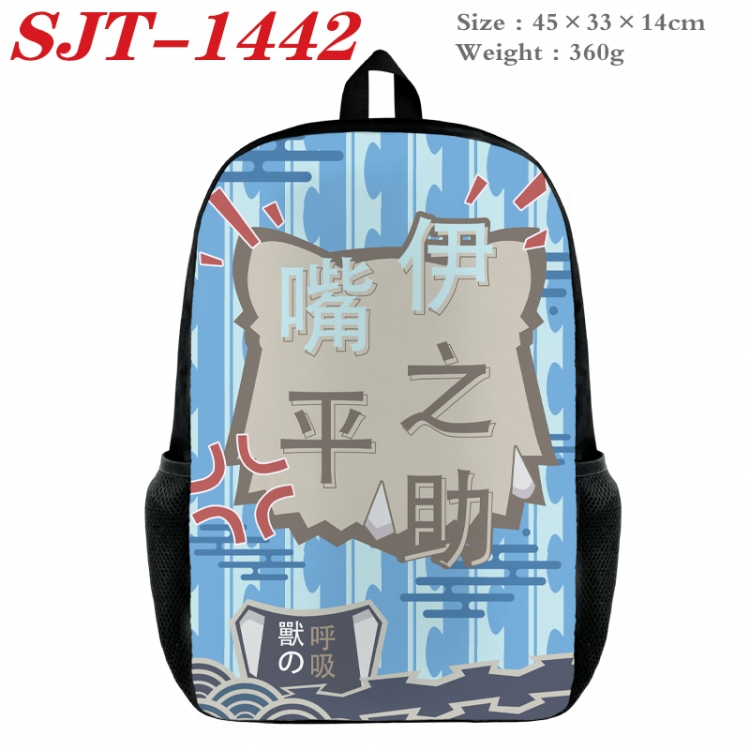 Demon Slayer Kimets Anime nylon canvas backpack student backpack 45x33x14cm