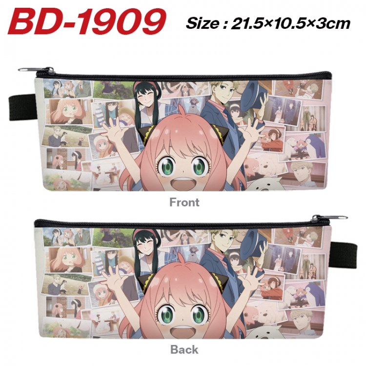 SPY×FAMILY Anime PU Leather Zipper Pencil Case Stationery Box 21.5X10.5X3CM 