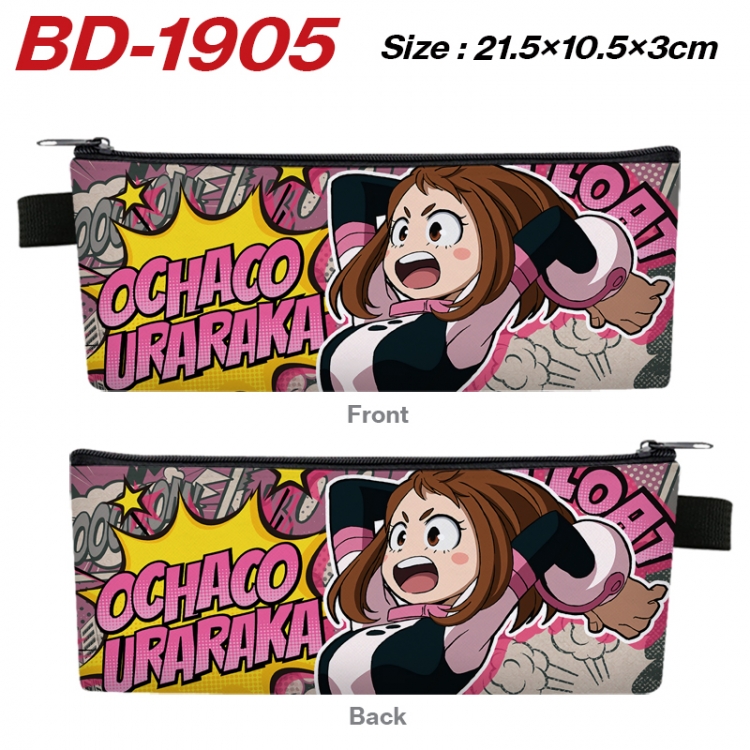 My Hero Academia Anime PU Leather Zipper Pencil Case Stationery Box 21.5X10.5X3CM 
