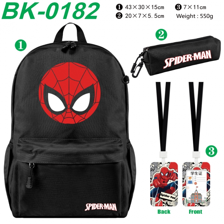Superheroes Waterproof nylon canvas backpack pencil case identification set 43X30X15cm