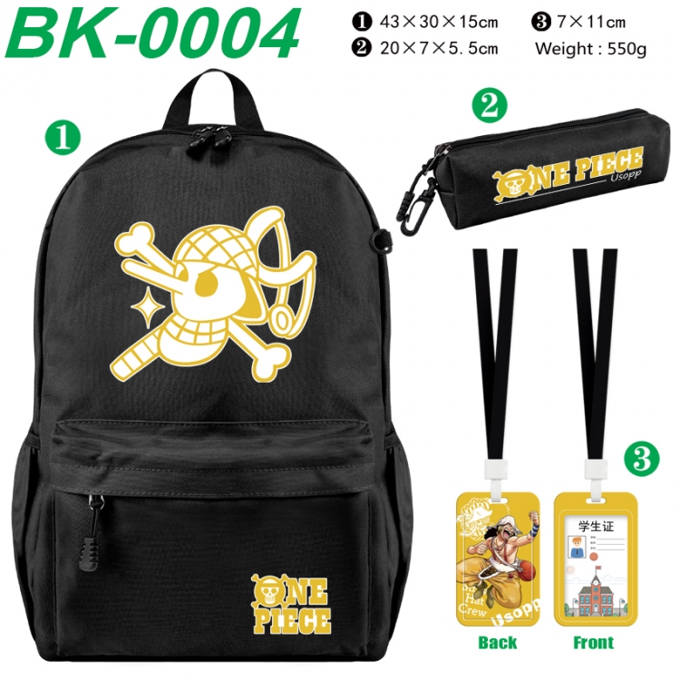 One Piece Waterproof nylon canvas backpack pencil case identification set 43X30X15cm