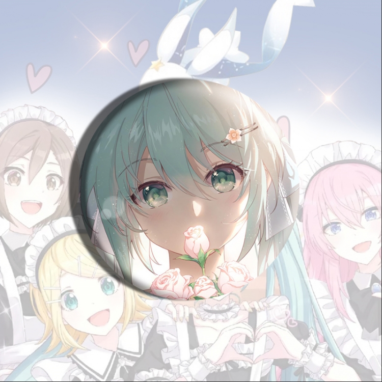 Hatsune Miku Anime tinplate brooch badge price for 5 pcs