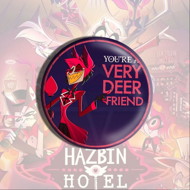 Hazbin Hotel Anime tinplate brooch badge price for 5 pcs