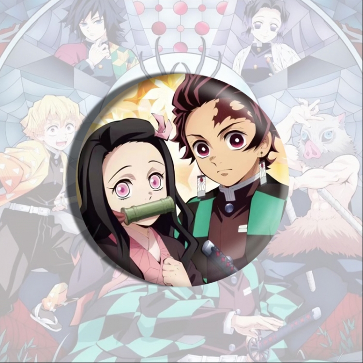 Demon Slayer Kimets Anime tinplate brooch badge price for 5 pcs