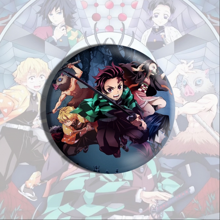 Demon Slayer Kimets Anime tinplate brooch badge price for 5 pcs