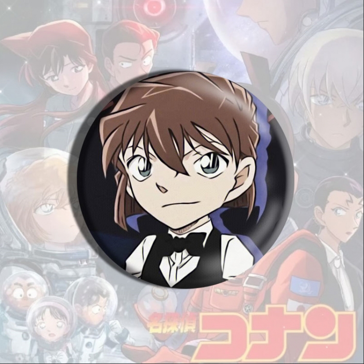 Detective conan Anime tinplate brooch badge price for 5 pcs