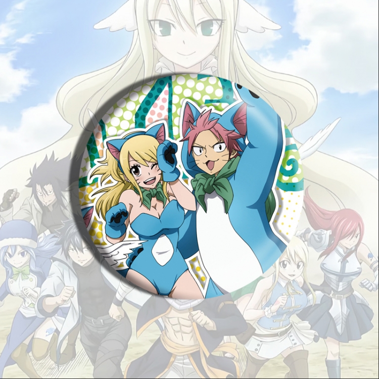 Fairy tail Anime tinplate brooch badge price for 5 pcs