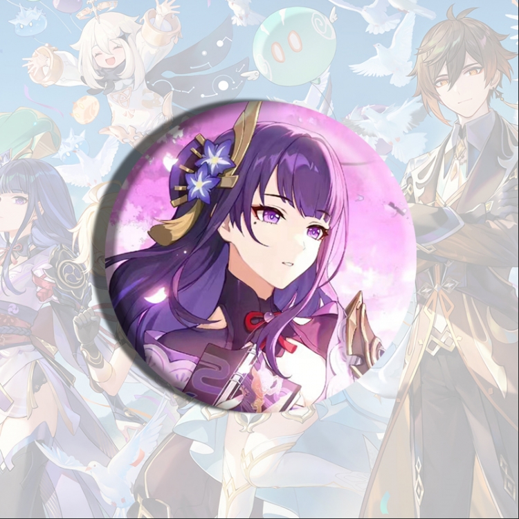 Genshin Impact Anime tinplate brooch badge price for 5 pcs