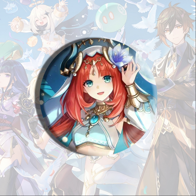 Genshin Impact Anime tinplate brooch badge price for 5 pcs