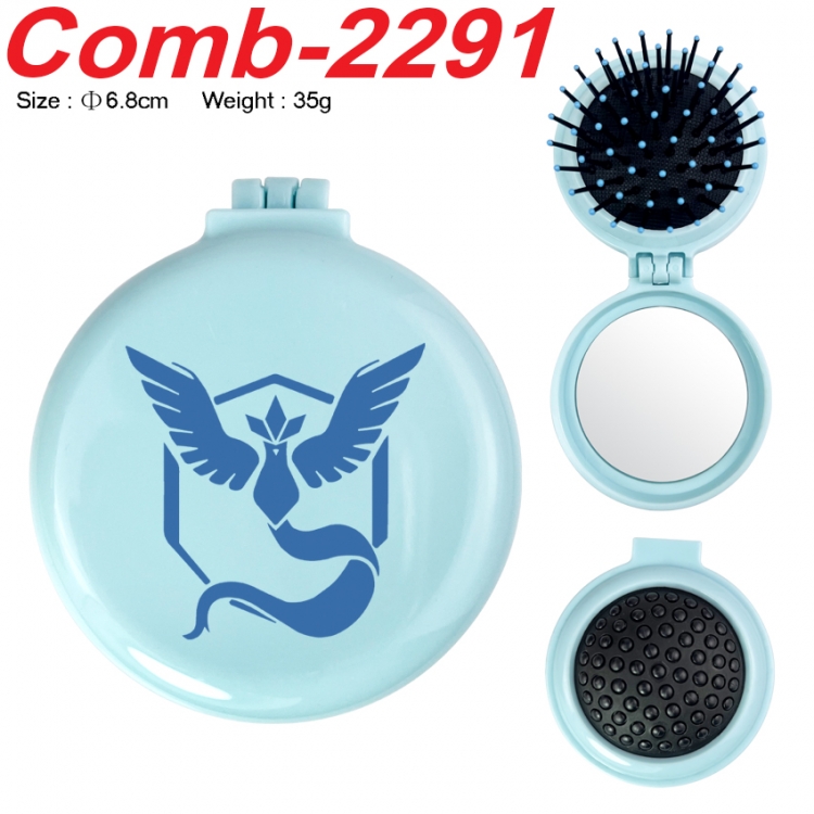 Pokemon UV printed student multifunctional small mirror and comb 6.8cm  price for 5 pcs