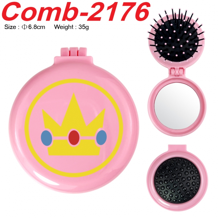 Super Mario UV printed student multifunctional small mirror and comb 6.8cm  price for 5 pcs