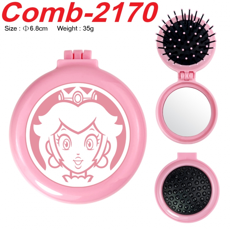Super Mario UV printed student multifunctional small mirror and comb 6.8cm  price for 5 pcs
