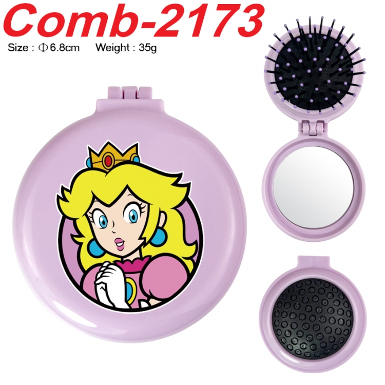 Super Mario UV printed student multifunctional small mirror and comb 6.8cm  price for 5 pcs
