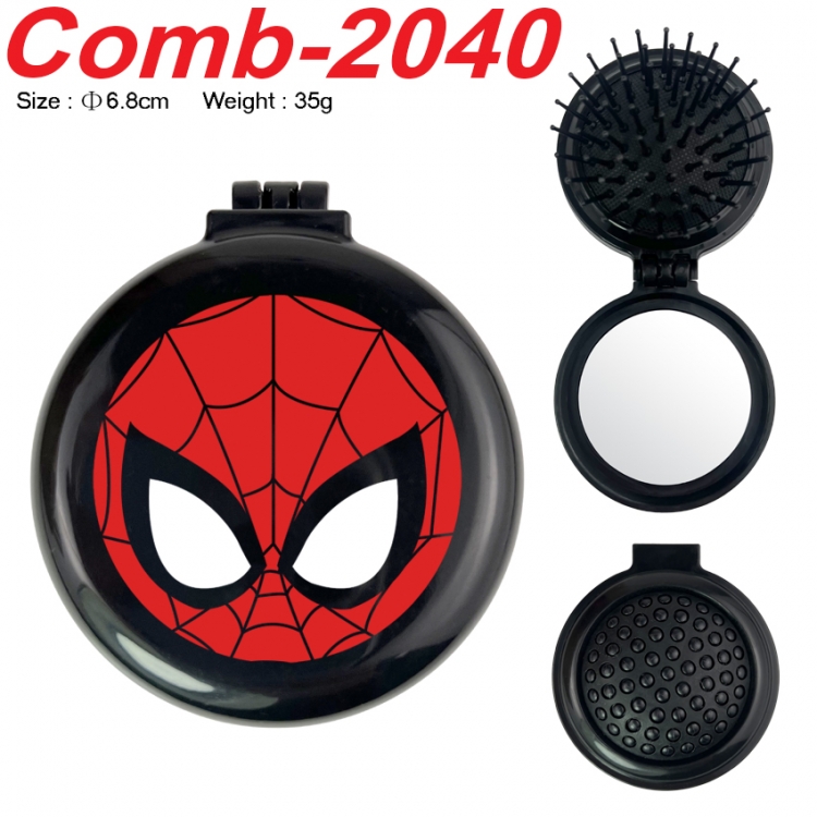 Superheroes UV printed student multifunctional small mirror and comb 6.8cm  price for 5 pcs