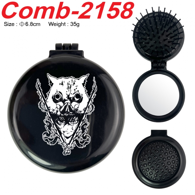 Demon Slayer Kimets UV printed student multifunctional small mirror and comb 6.8cm  price for 5 pcs
