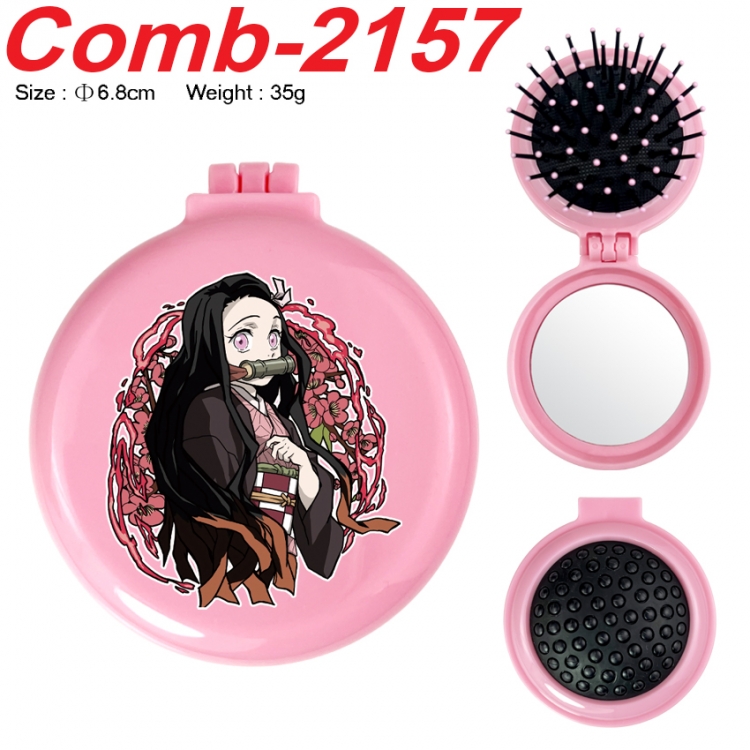 Demon Slayer Kimets UV printed student multifunctional small mirror and comb 6.8cm  price for 5 pcs