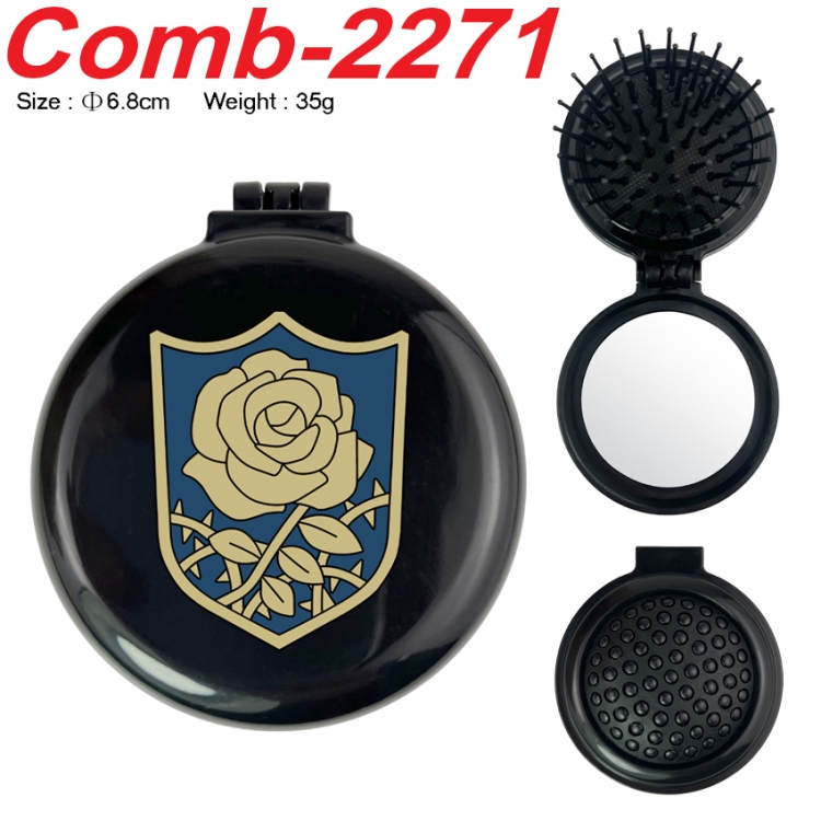Black Clover UV printed student multifunctional small mirror and comb 6.8cm  price for 5 pcs