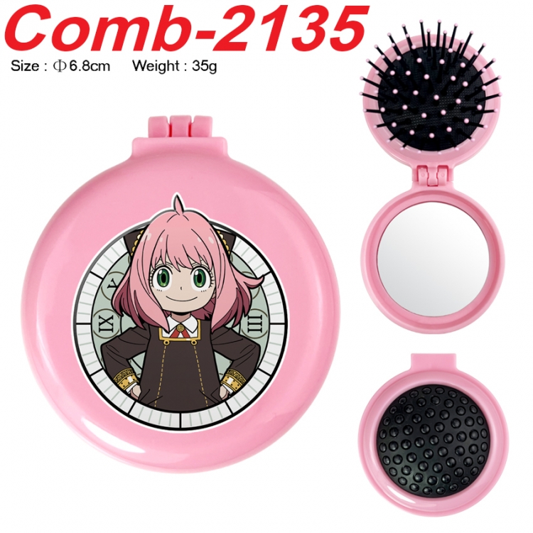  SPY×FAMILY UV printed student multifunctional small mirror and comb 6.8cm  price for 5 pcs