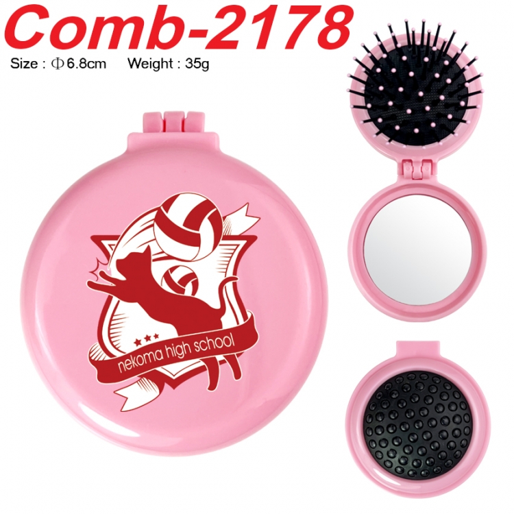 Haikyuu!! UV printed student multifunctional small mirror and comb 6.8cm  price for 5 pcs