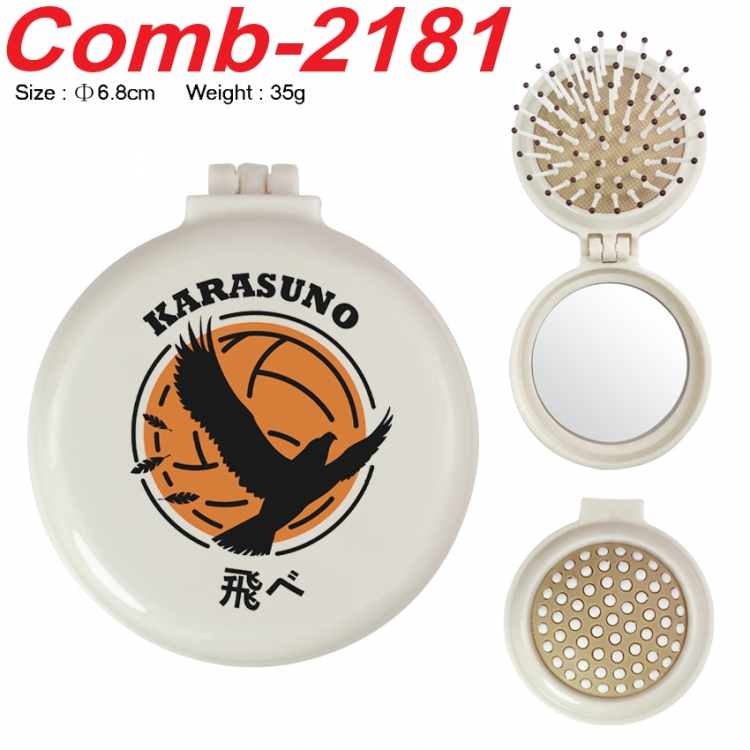 Haikyuu!! UV printed student multifunctional small mirror and comb 6.8cm  price for 5 pcs