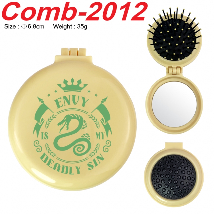 The Seven Deadly Sins UV printed student multifunctional small mirror and comb 6.8cm  price for 5 pcs