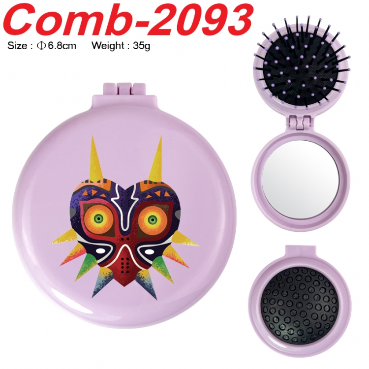 The Legend of Zelda UV printed student multifunctional small mirror and comb 6.8cm  price for 5 pcs