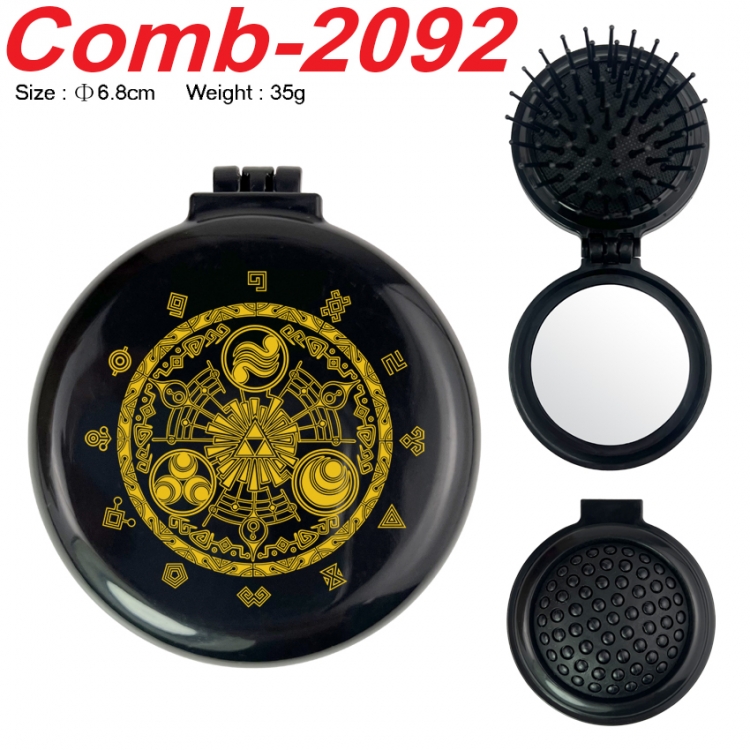 The Legend of Zelda UV printed student multifunctional small mirror and comb 6.8cm  price for 5 pcs