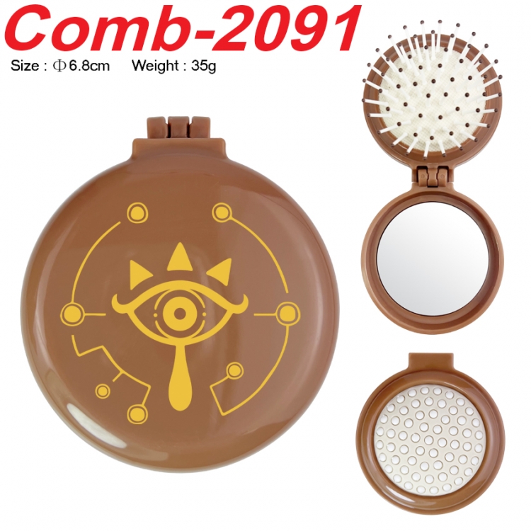 The Legend of Zelda UV printed student multifunctional small mirror and comb 6.8cm  price for 5 pcs