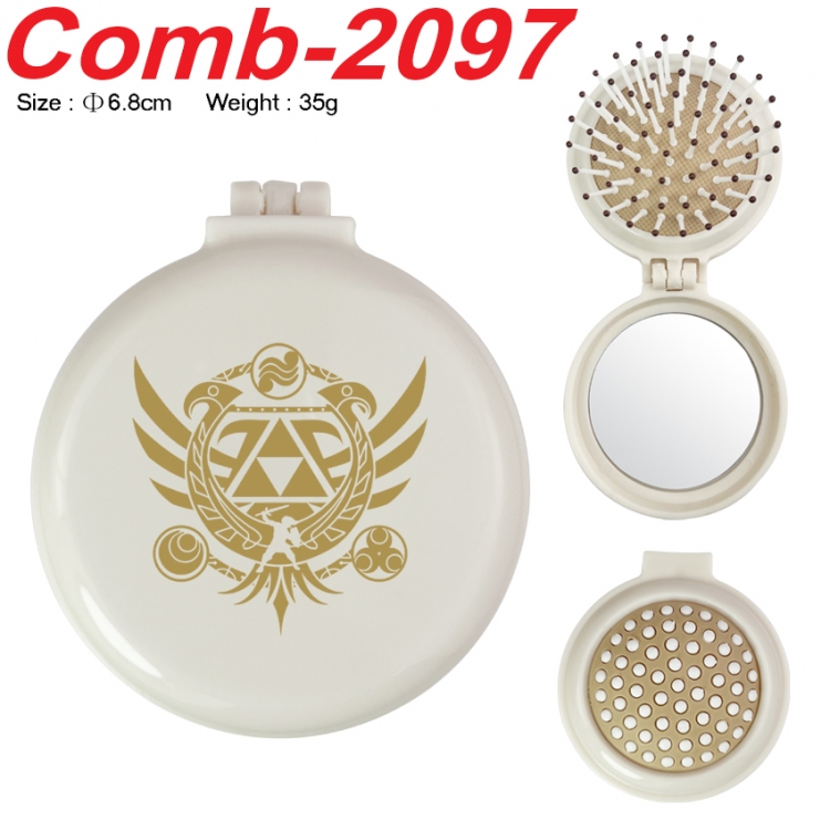 The Legend of Zelda UV printed student multifunctional small mirror and comb 6.8cm  price for 5 pcs