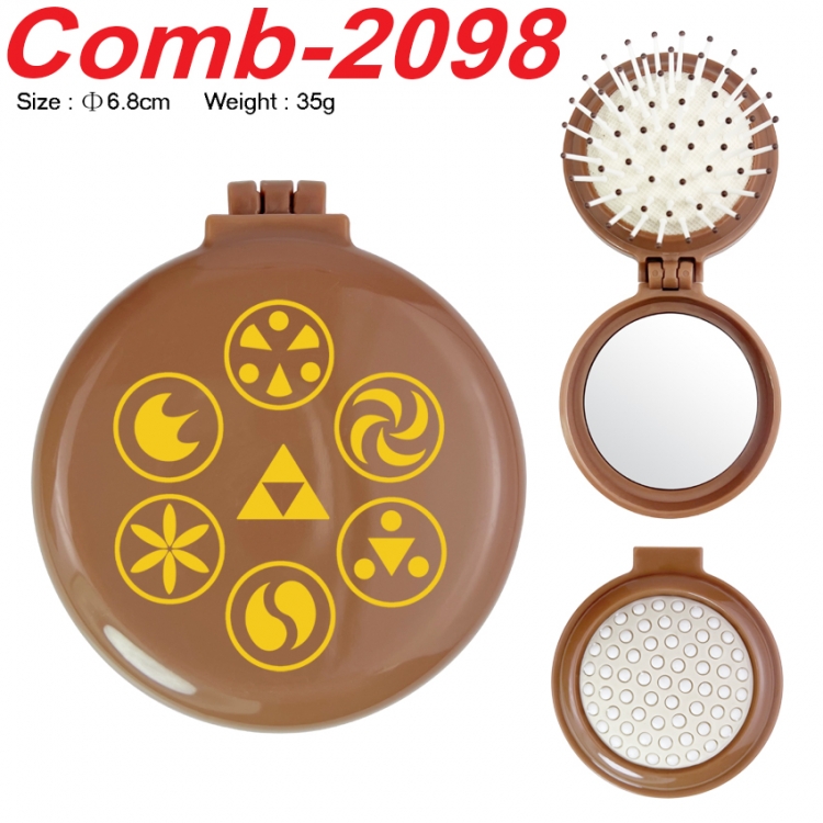 The Legend of Zelda UV printed student multifunctional small mirror and comb 6.8cm  price for 5 pcs
