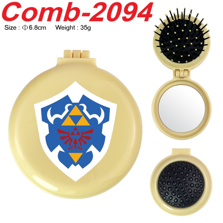 The Legend of Zelda UV printed student multifunctional small mirror and comb 6.8cm  price for 5 pcs