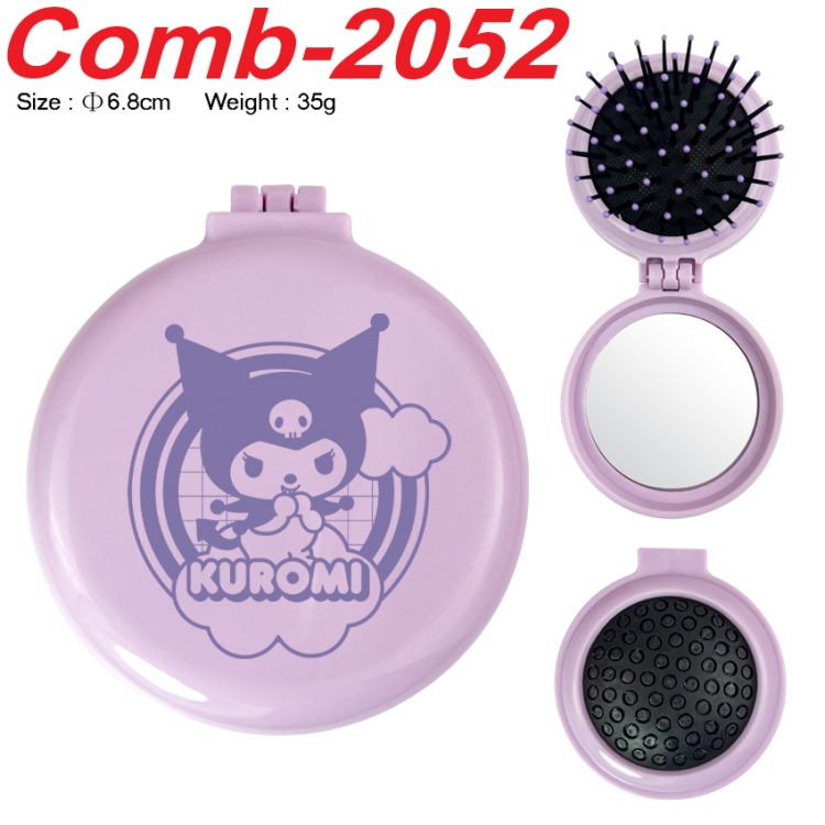 sanrio UV printed student multifunctional small mirror and comb 6.8cm  price for 5 pcs