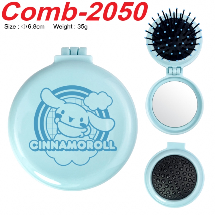 sanrio UV printed student multifunctional small mirror and comb 6.8cm  price for 5 pcs
