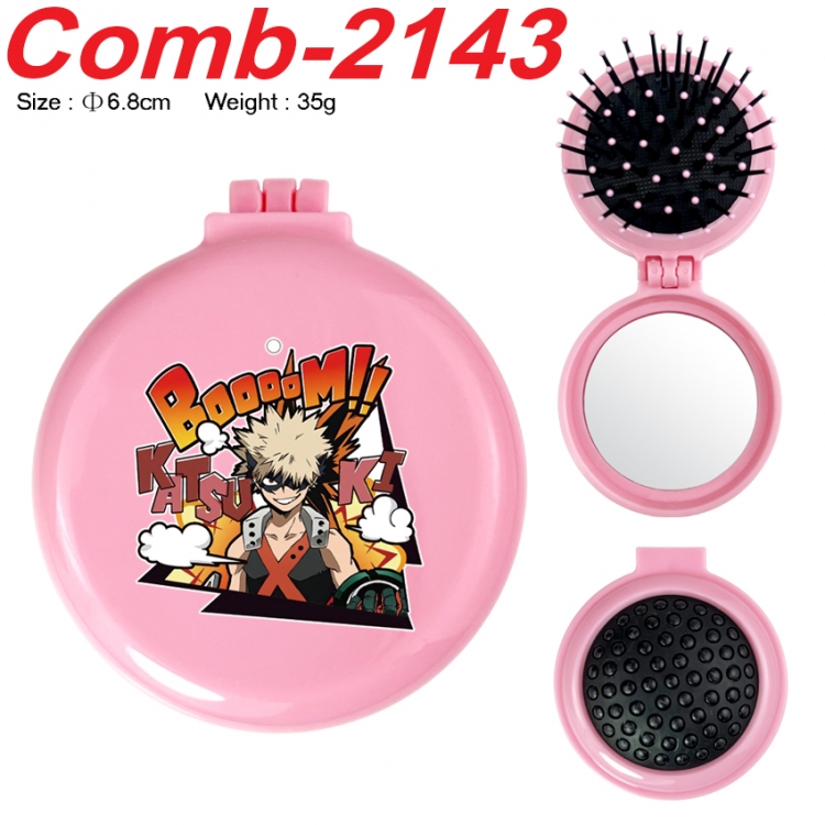 My Hero Academia UV printed student multifunctional small mirror and comb 6.8cm  price for 5 pcs