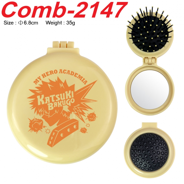 My Hero Academia UV printed student multifunctional small mirror and comb 6.8cm  price for 5 pcs