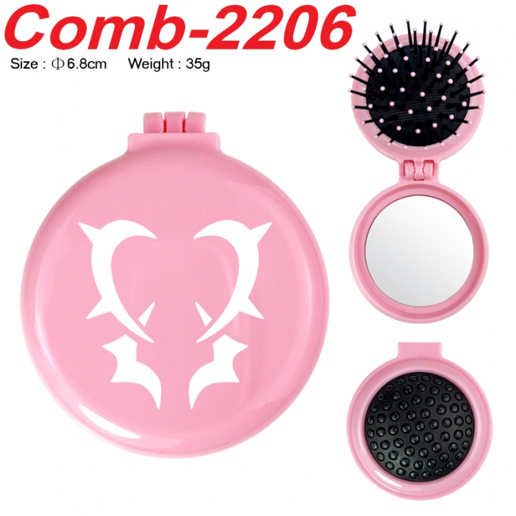 Fairy tail UV printed student multifunctional small mirror and comb 6.8cm  price for 5 pcs