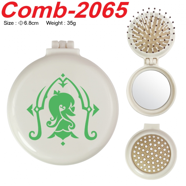 Genshin Impact UV printed student multifunctional small mirror and comb 6.8cm  price for 5 pcs