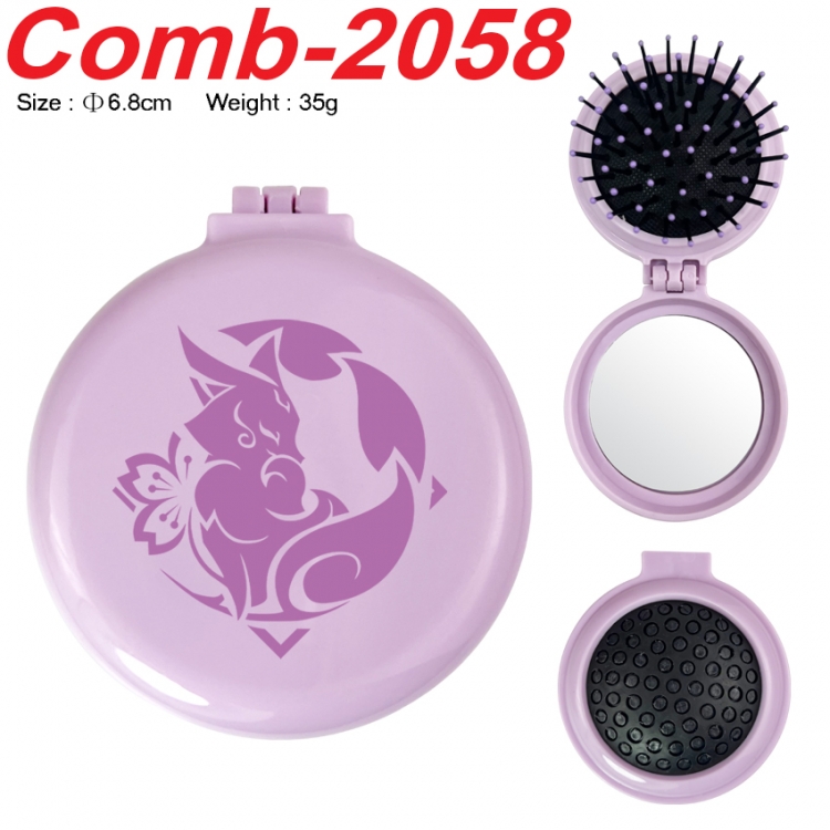 Genshin Impact UV printed student multifunctional small mirror and comb 6.8cm  price for 5 pcs