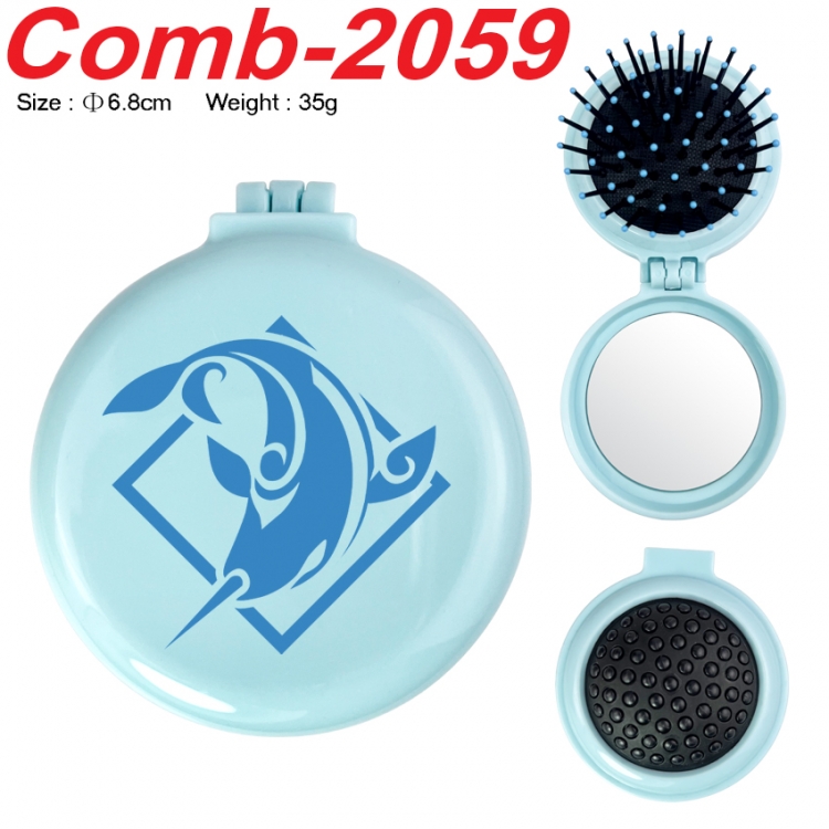 Genshin Impact UV printed student multifunctional small mirror and comb 6.8cm  price for 5 pcs